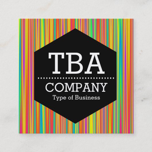 黒六角 – 抽象芸術120716(010) スクエア名刺 (正面)