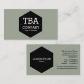 黒六角 – 砂漠のセージ 名刺 (正面/裏面)