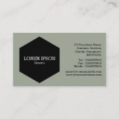 黒六角 – 砂漠のセージ 名刺 (裏面)