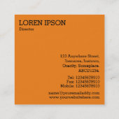 黒六角 – 色 スクエア名刺 (裏面)