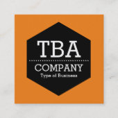 黒六角 – 色 スクエア名刺 (正面)