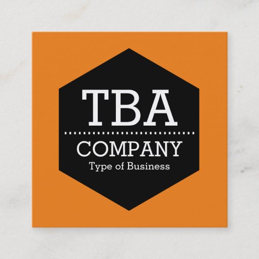 黒六角 – 色 スクエア名刺 (正面)