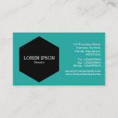 黒六角 – 1面4ターコイズ 名刺 (裏面)