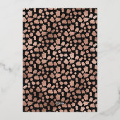 黒写真エレガントハッピーニューイヤーバラ金ゴールド 箔シーズンカード (裏面)