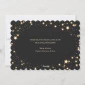 黒写真エレガントメリークリスマスカード シーズンカード (裏面)