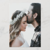 黒写真エレガント書道スクリプ結婚ト メニュー (裏面)