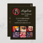 黒写真モダンメイクアップアーティスト ポストカード (正面/裏面)