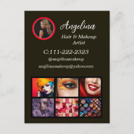 黒写真モダンメイクアップアーティスト ポストカード