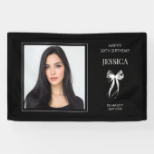 黒写真モダン30歳おめでとう30歳 横断幕 (横)