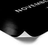 黒写真モダン30th Birthday Welcome Sign ポスター (コーナー)