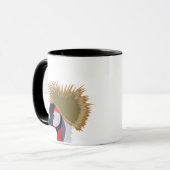 黒冠の鶴の鳥の野生動物 マグカップ (正面左)