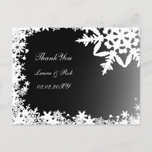 黒冬の結婚式 ポストカード (正面)