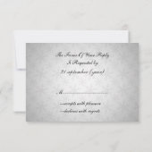 黒冬の結婚式rsvp標準3.5 x 5 出欠カード (裏面)