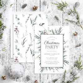 黒冬素朴植物性クリスマスパーティー 招待状