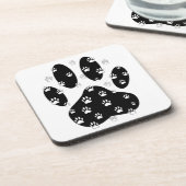 黒前紙上の白い手 コースター (左側)