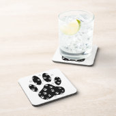 黒前紙上の白い手 コースター (右側)