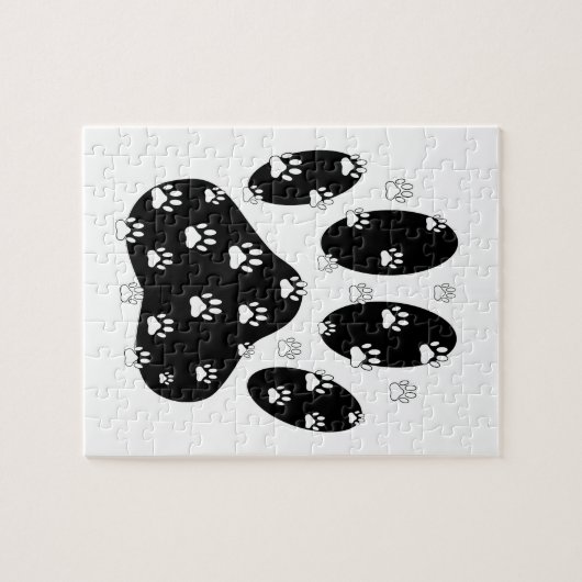 黒前紙上の白い手 ジグソーパズル (横)