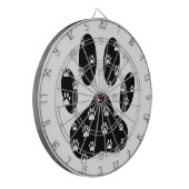 黒前紙上の白い手 ダーツボード (正面左)