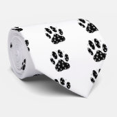 黒前紙上の白い手 ネクタイ (ロール)