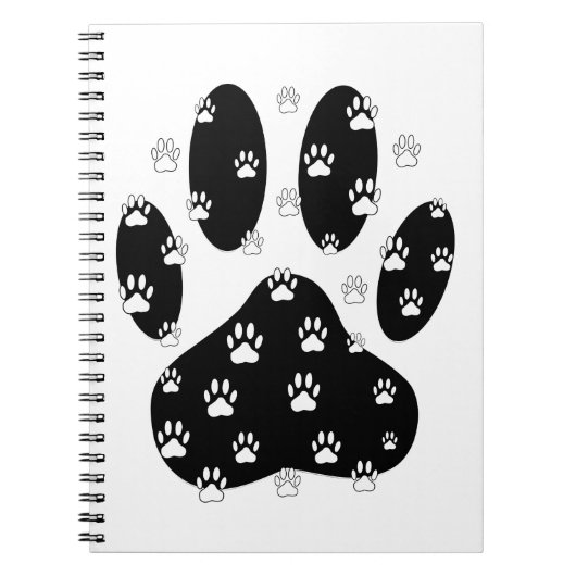 黒前紙上の白い手 ノートブック (正面)