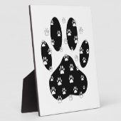 黒前紙上の白い手 フォトプラーク (側面)