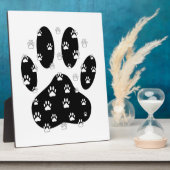 黒前紙上の白い手 フォトプラーク (側面)