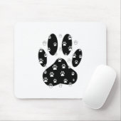 黒前紙上の白い手 マウスパッド (マウス)