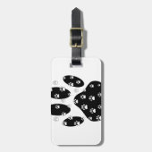 黒前紙上の白い手 ラゲッジタグ (正面縦)