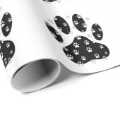 黒前紙上の白い手 ラッピングペーパー (ロールコーナー)