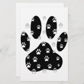 黒前紙上の白い手 便箋 (正面/裏面)