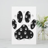 黒前紙上の白い手 便箋 (スタンド正面)