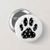 黒前紙上の白い手 缶バッジ (正面&裏面)