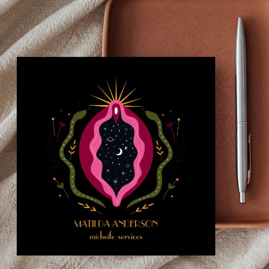 黒助産師サービス妊娠妊婦の膣 スクエア名刺