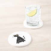 黒動揺して毛猫 コースター (側面)