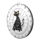 黒動揺して毛猫 ダーツボード (正面右)