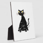 黒動揺して毛猫 フォトプラーク (側面)