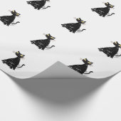 黒動揺して毛猫 ラッピングペーパー (角)