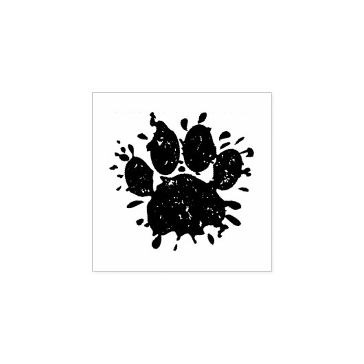 黒動揺して絵を描(ばちゃばちゃ)跳ねるドッグポープリント ラバースタンプ (インプリント)