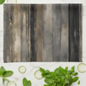 黒動揺して金ゴールドグレーストライプ キッチンタオル (折り畳み)