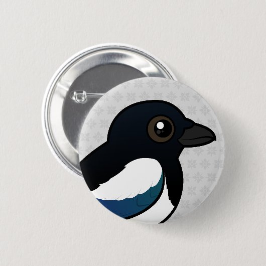 黒勘定書を出されたカササギ 缶バッジ (正面&裏面)