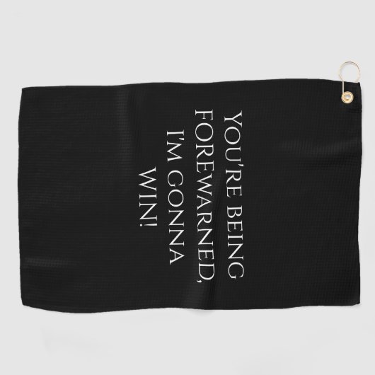 黒勝ちだおもしろい ゴルフタオル (横)