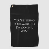 黒勝ちだおもしろい ゴルフタオル (正面)