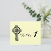 黒十字アイボリー結婚の表番号 ポストカード (スタンド正面)