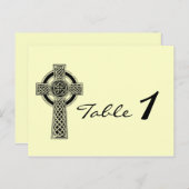 黒十字アイボリー結婚の表番号 ポストカード (正面/裏面)