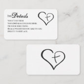 黒十字ハート宗教詳細カード エンクロージャーカード (正面/裏面)