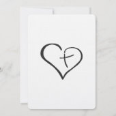 黒十字ハート結婚ズ 招待状 (裏面)