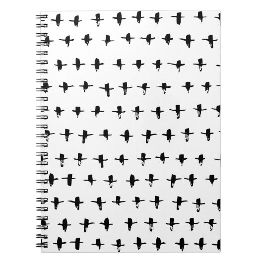 黒十字手書き幾何学模様 ノートブック (正面)