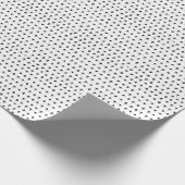 黒十字手書き幾何学模様 ラッピングペーパー (角)