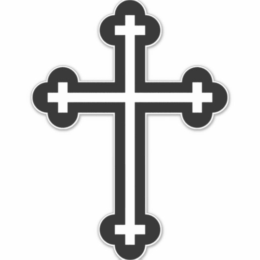 黒十字架 シール (正面)