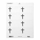 黒十字架 ラベル (フルシート)